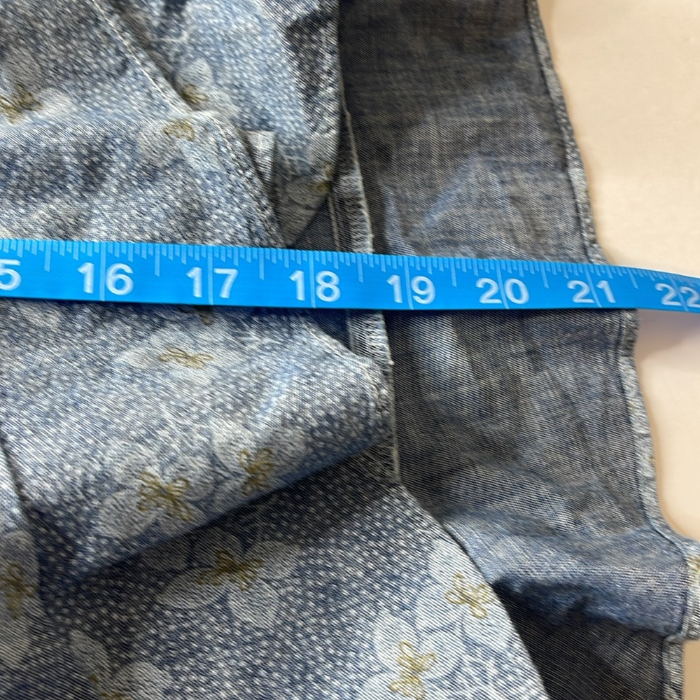 J Crew Mercantile Printed Chambray Faux Wrap Mini Skirt Size XL - Picture 11 of 11